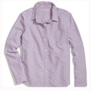 Madewell Polka Dot Purple Button-Down